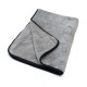 Рушник плюшевий для сушки автомобіля MaxShine "Big Grey" 60x80 см. 600 gsm сіро-чорний (1016080G)
