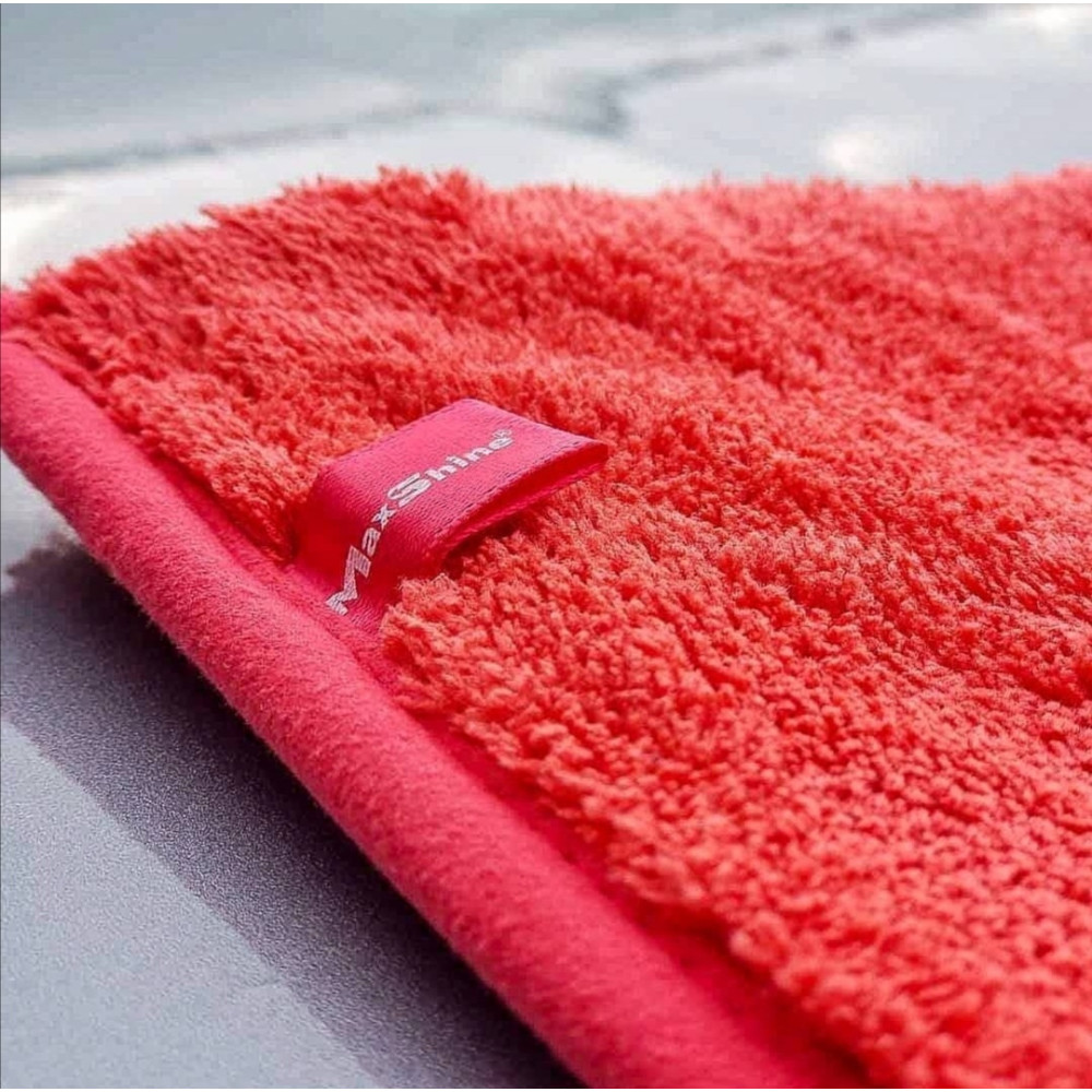 Рушник мікрофібровий для сушки MaxShine "Big Red" Microfiber Drying Towel 50x70 см. 1000 gsm червоний (1085070R)