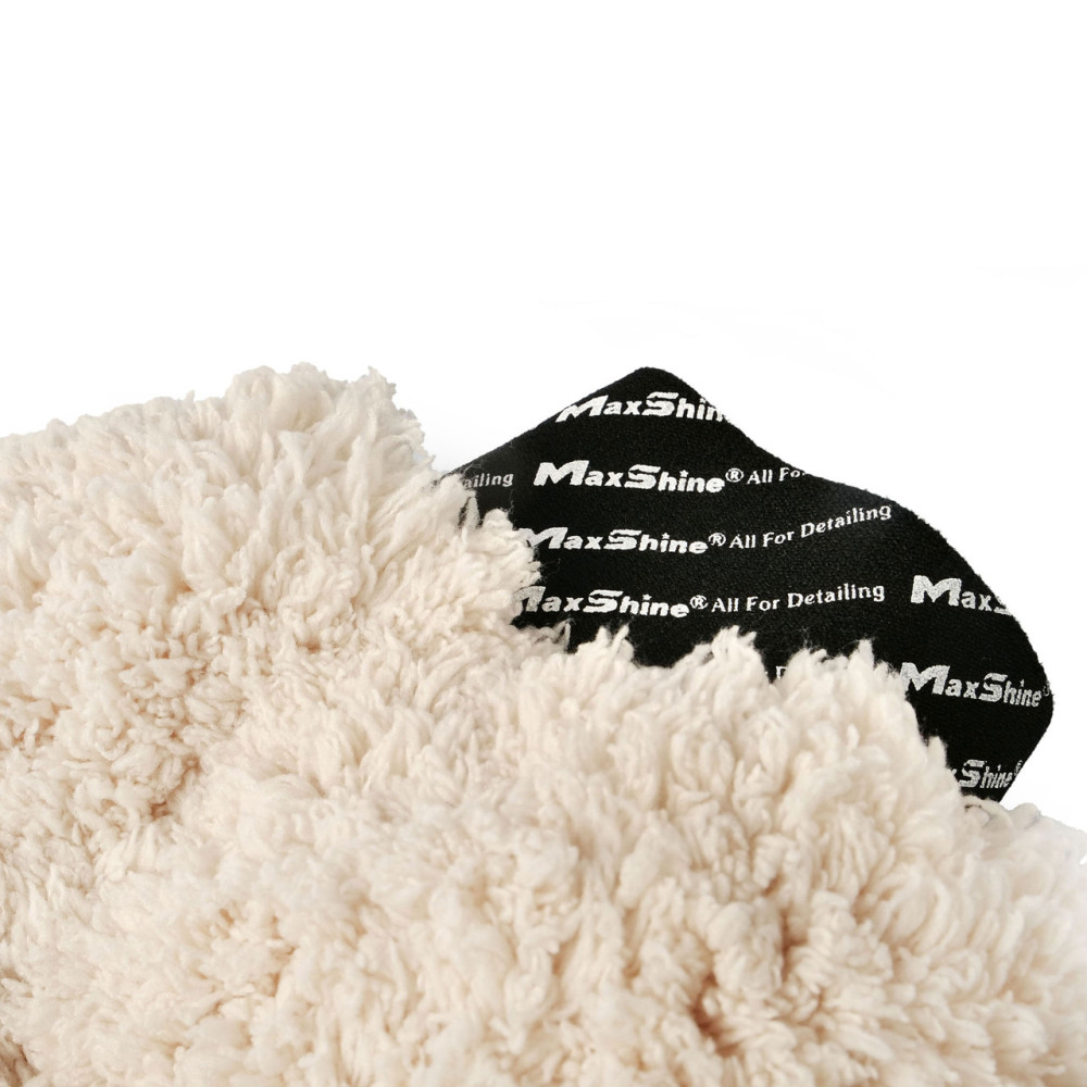 Рукавичка плюшево-мікрофіброва для миття авто MaxShine Plush Microfiber Wash Mitt 650 gsm бежевий (1140001B)