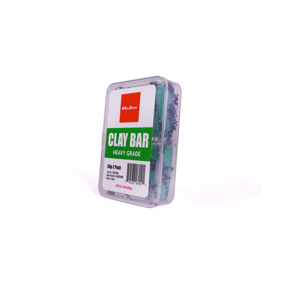 Набір агресивної глини для чистки кузова MaxShine Detailing Clay Bar Heavy Cut 100 г. 2 шт x 50 грам зелений (2044100G)