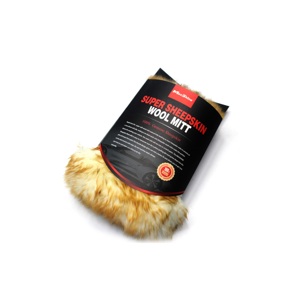 Рукавичка з лами для миття авто MaxShine Lambswool Wash Mitt (8011004)