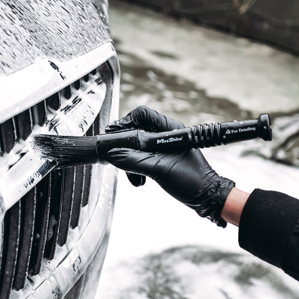 Щітка преміум для екстер'єру жорстка MaxShine Premium Exterior Detailing Brush Hard Hair чорний (704609)
