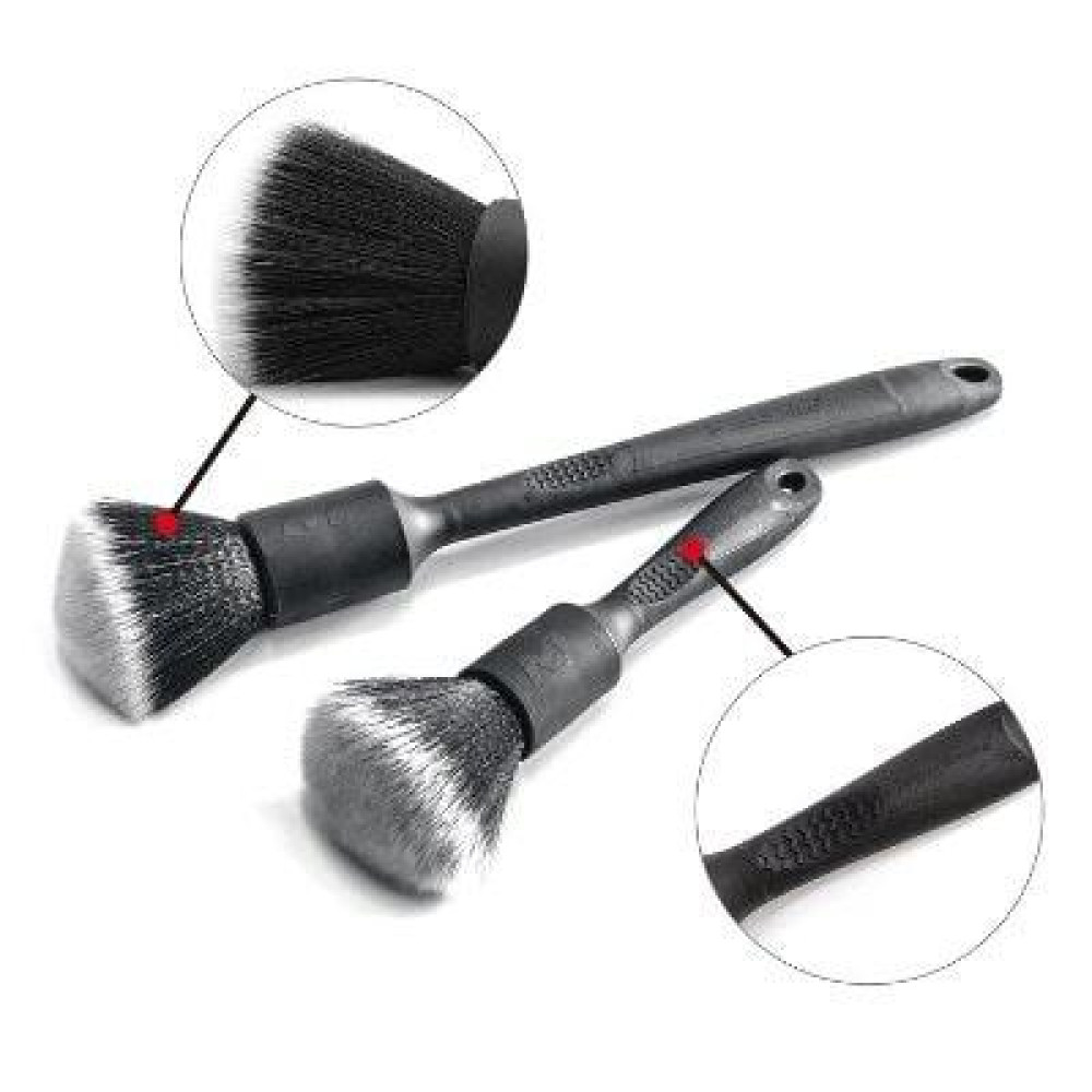 Набір щіток ультра м'яких 2 шт для салону автомобіля MaxShine ESS Detailing Brush Combo Ultra Soft чорний (704608)