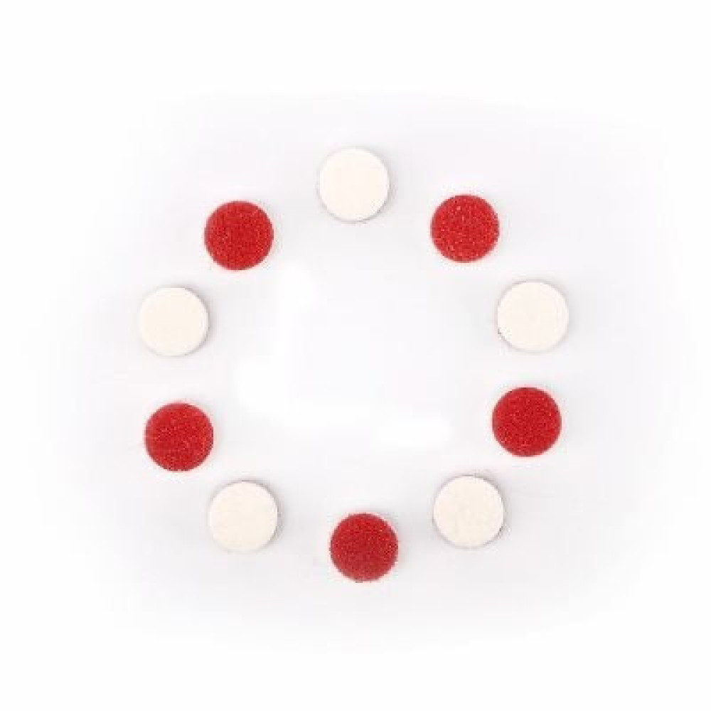 Набір полірувальних кругів фетрових 10 шт. - MaxShine Felt Polishing Pad 15 мм. білий (MN01-FPP)