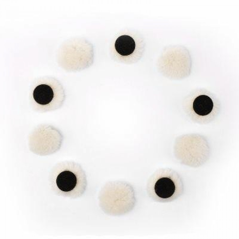Набір полірувальних кругів шерстяних 10 шт MaxShine Long Wool Pad 25 мм. білий (MN01-LWP)