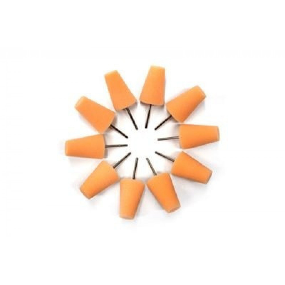 Набір конусних полірувальних кругів поролонових 10 шт MaxShine Orange Polishing Pad 3x4.5 см. помаранчевий (MN01-OPP)