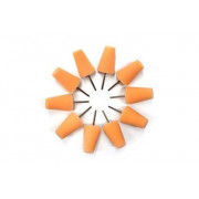Набір конусних полірувальних кругів поролонових 10 шт MaxShine Orange Polishing Pad 3x4.5 см. помаранчевий (MN01-OPP)