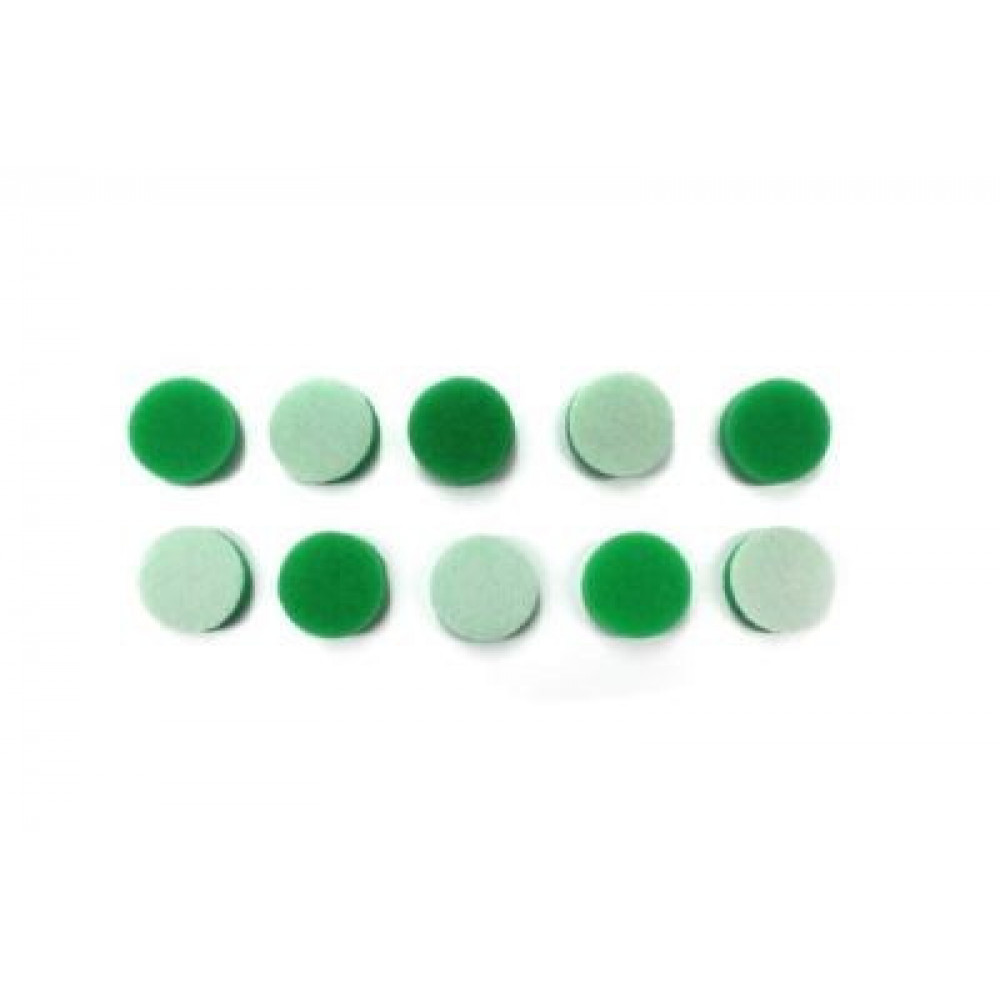 Набір полірувальних кругів поролонових 10 шт. - MaxShine Green Polishing Pad 26 мм. зелений (MN01-GPP02)