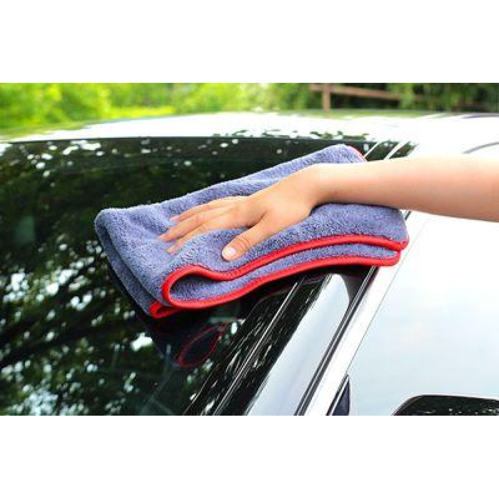 Рушник мікрофібровий для авто MaxShine Microfiber Towel 40x60 см. 600 gsm сіро-червоний (1014060G)