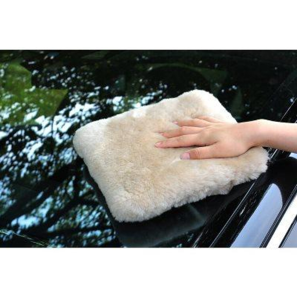 Квадратна преміум мочалка з лами для миття авто MaxShine Lambswool Wash Pad Premium Plus 25х25 см. (8011002)