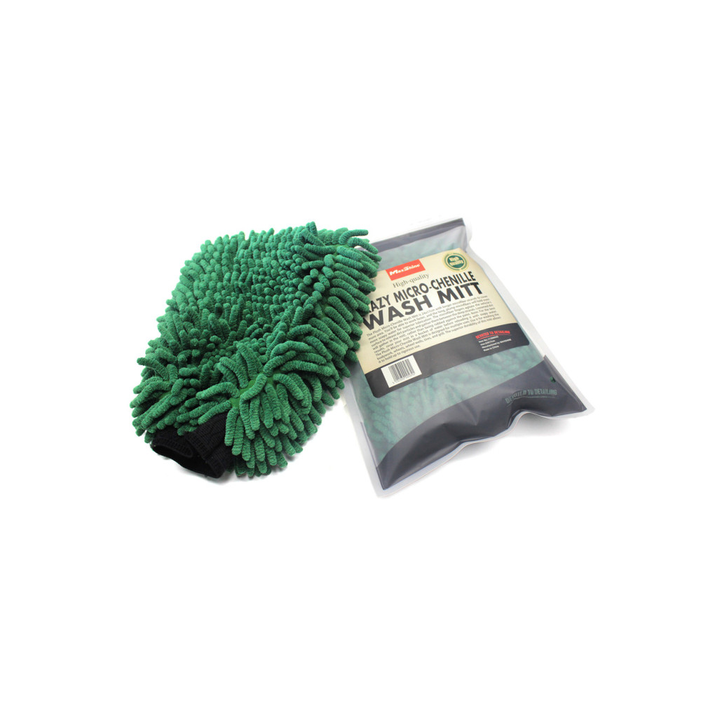 Рукавичка для миття авто MaxShine Micro Chenille Wash Mitt зелений (1120003G)