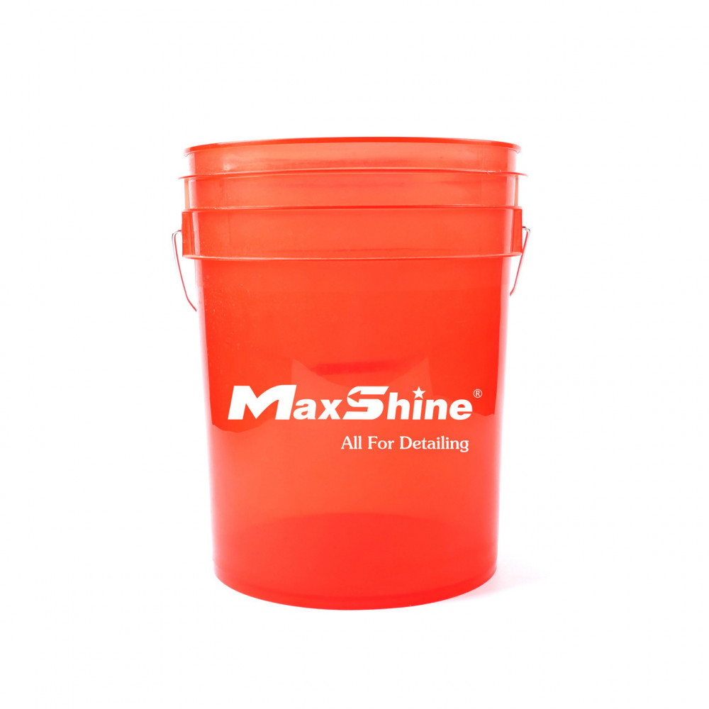 Відро для детейлінгу 20 л. - MaxShine Detailing Bucket Transparent червоний (MSB002-R)