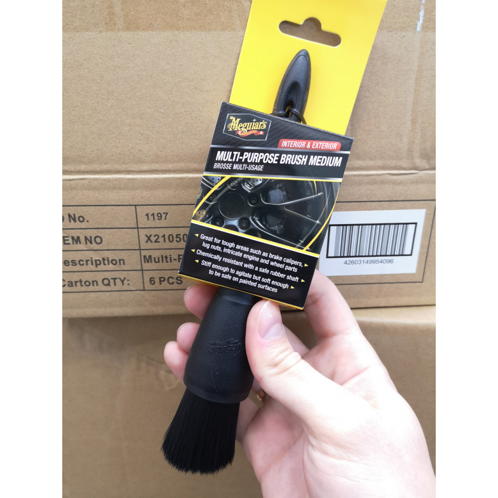 Щітка універсальна середня для автомобіля Meguiar's Multi-Purpose Brush Medium 20 см. чорний (X210500EU)