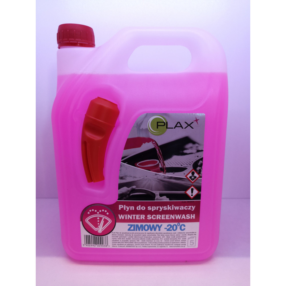 Омивач скла зимовий -20*C з лійкою - PLAX Winter Screenwash 5,0 л. жуйка рожевий (PWS2)