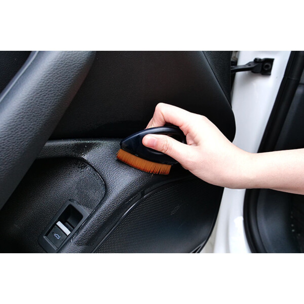 Щітка з кришкою - MaxShine Detailing Brush Ultra Soft High Density With Lid чорно-бежевий (MS-WB59)