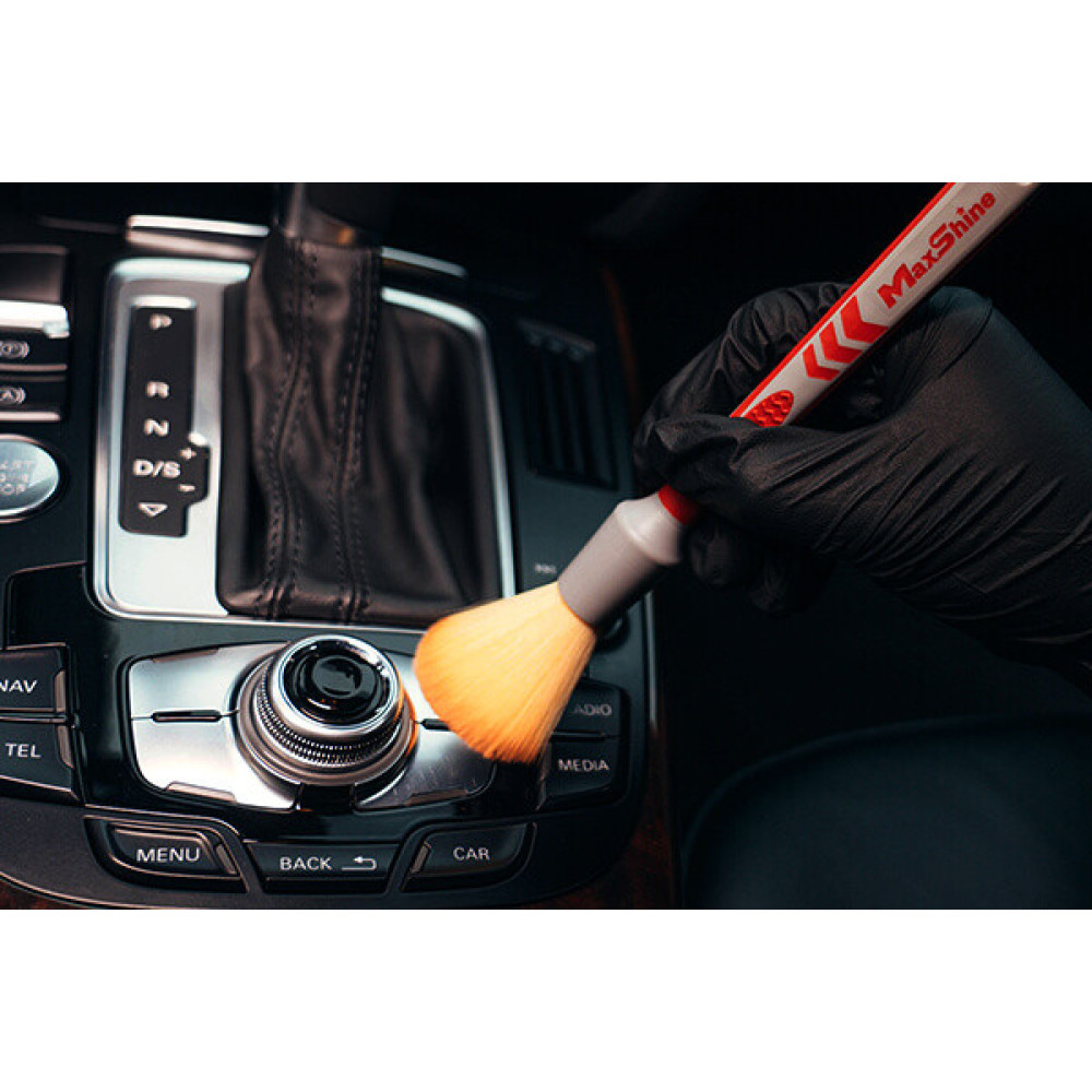 Щітка пензель для детейлінгу - MaxShine Detailing Brush Ultra Soft #12 жовтий/ж/ч (MS-M04M)