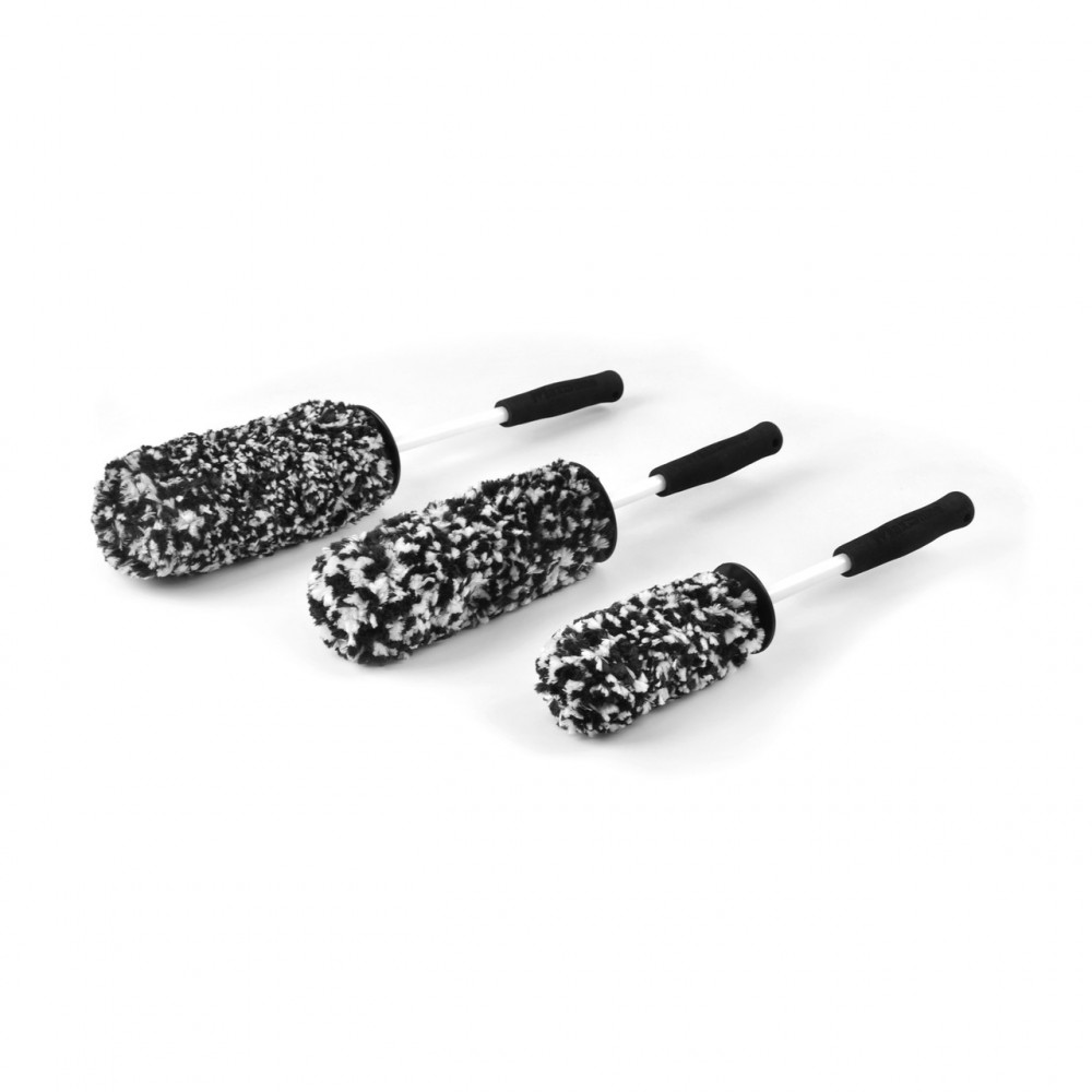 Набір мікрофібрових щіток для дисків 3 шт. - MaxShine Microfiber Wheel Brush 3-Piece Kit ч/б (704603)