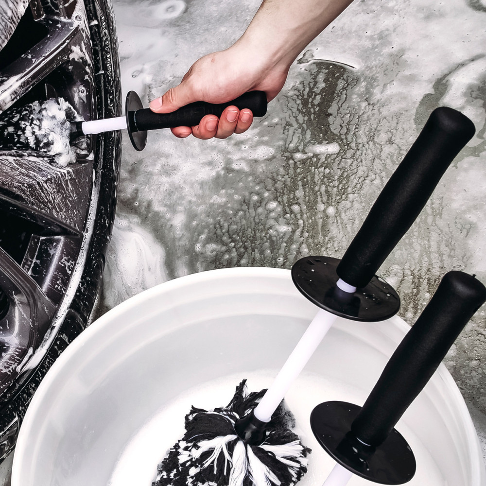 Набір мікрофібрових щіток для дисків 3 шт. - MaxShine Microfiber Wheel Brush 3-Piece Kit ч/б (704603)