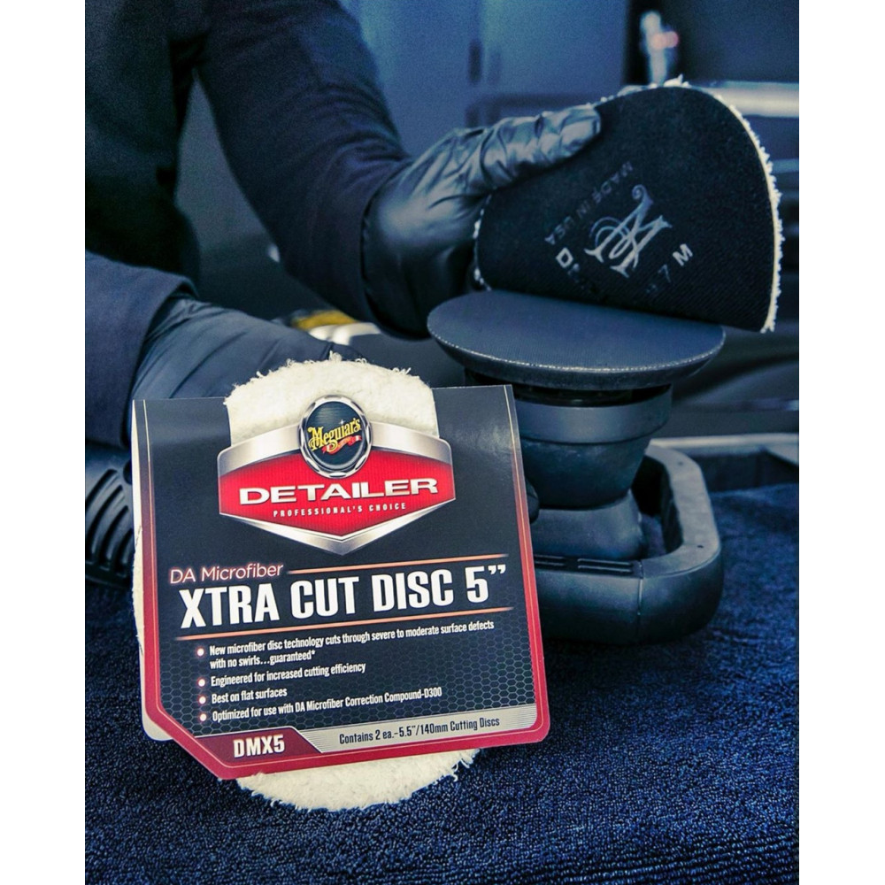 Полірувальний круг микрофибровый ріжучий - Meguiar's DA Microfiber Xtra Cut Disc 5" 140 мм. білий (DMX5)
