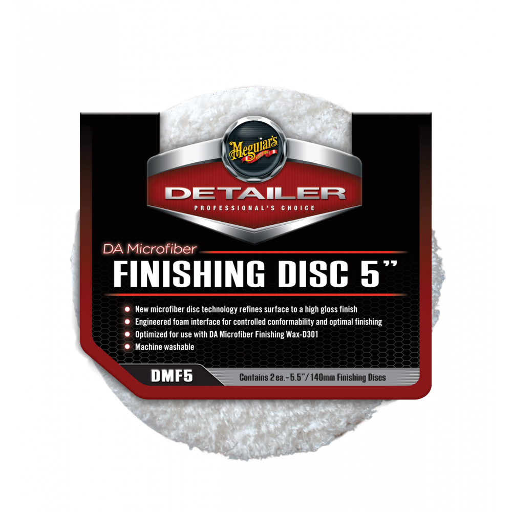 Полірувальний круг микрофибровый фінішний 2шт.- Meguiar's DA Microfiber Finishing Disc 5" 140 мм. білий (DMF5)
