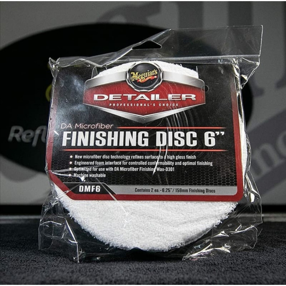 Полірувальний круг микрофибровый фінішний 2шт.- Meguiar's DA Microfiber Finishing Disc 6" 159 мм. білий (DMF6)