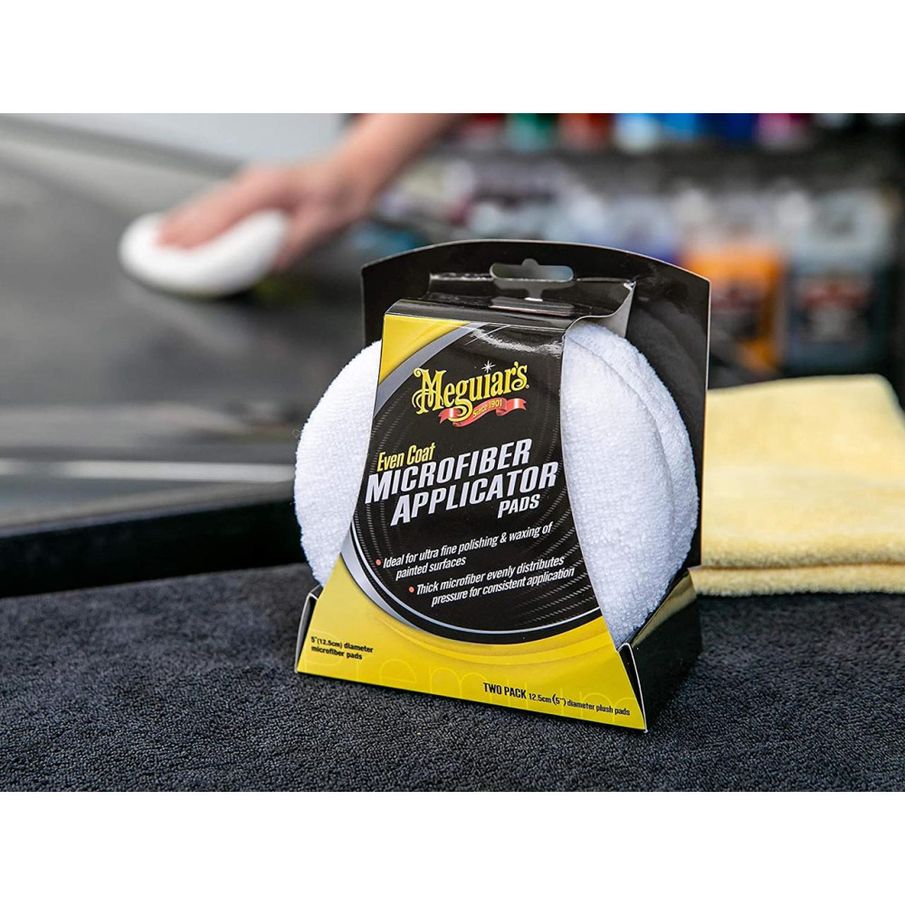 Набір аплікаторів мікрофібрових - Meguiar's Even Coat Applicator Pads 2 шт. білий (X3080EU)