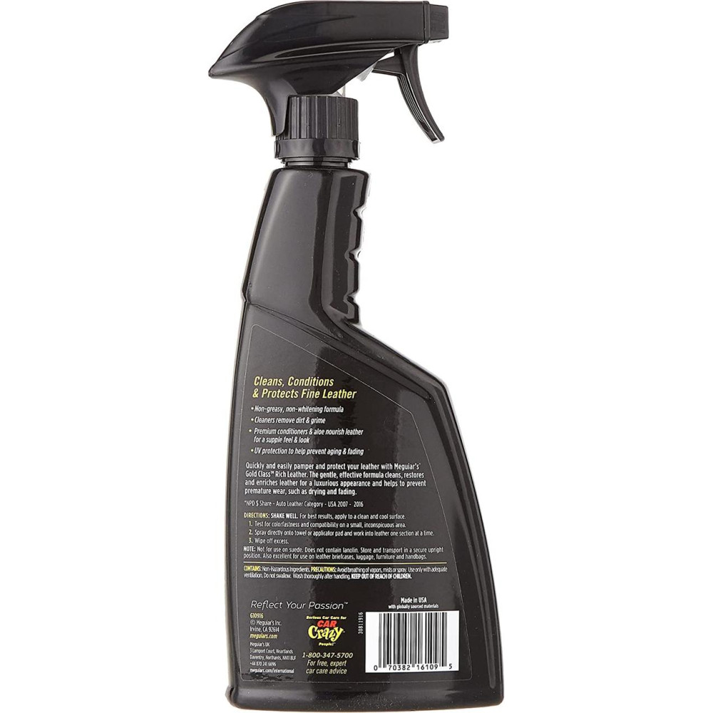 Спрей 3 в 1 для догляду за шкіряним салоном - Meguiar's Gold Class™ Rich Leather Spray 450 мл. (G10916)