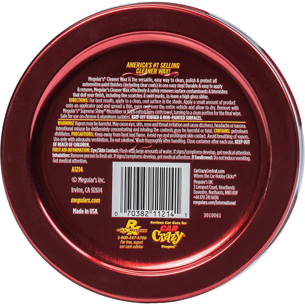 Очищувач твердий віск - Meguiar's Cleaner Wax Paste 311 г. (A1214)