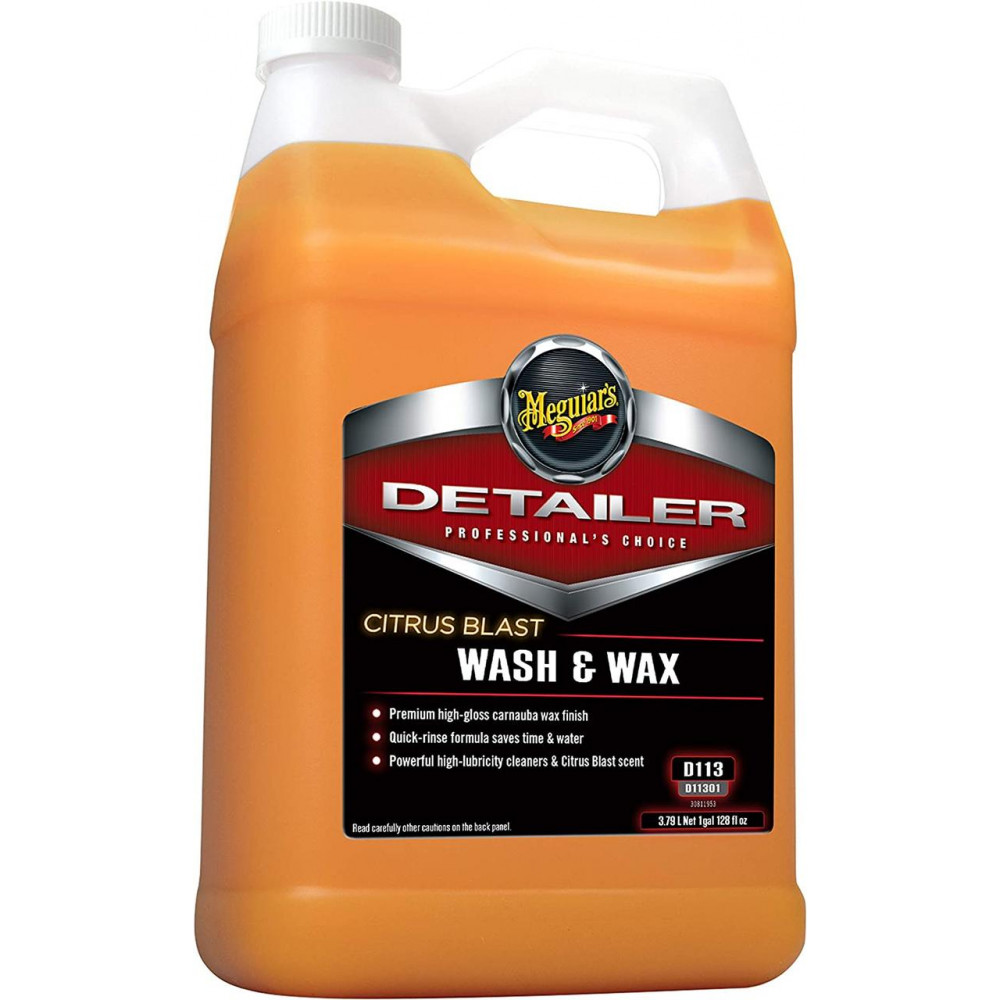 Концентрат шампунь з віском карнауби - Meguiar's Detailer Citrus Blast Wash & Wax 3,79 л. (D11301)