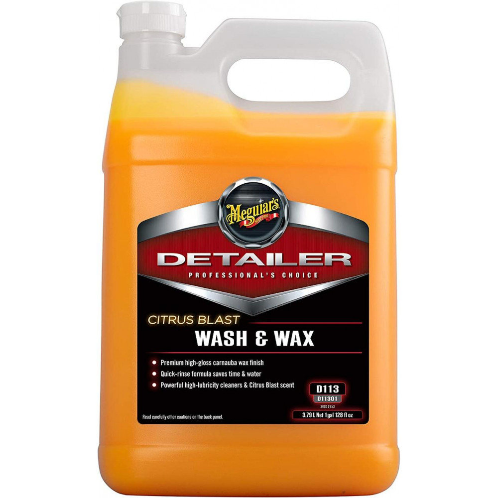 Концентрат шампунь з віском карнауби - Meguiar's Detailer Citrus Blast Wash & Wax 3,79 л. (D11301)