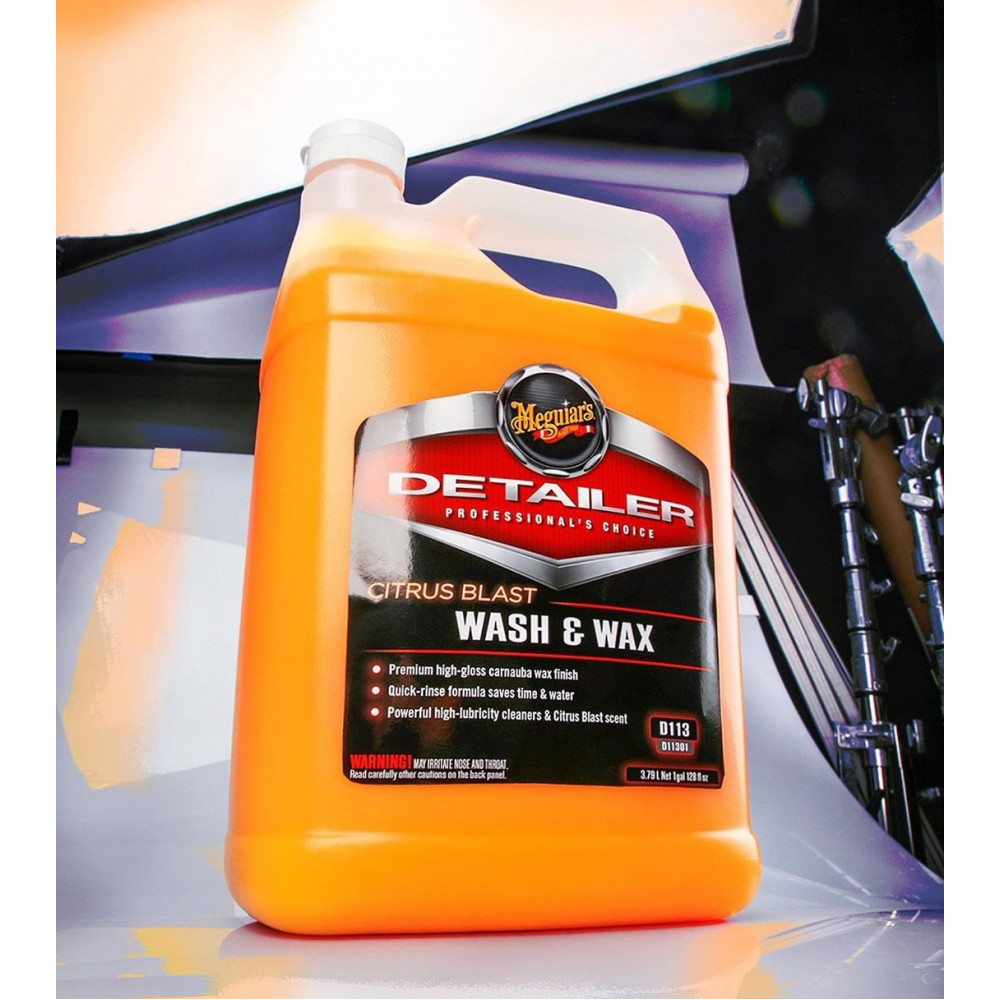 Концентрат шампунь з віском карнауби - Meguiar's Detailer Citrus Blast Wash & Wax 3,79 л. (D11301)