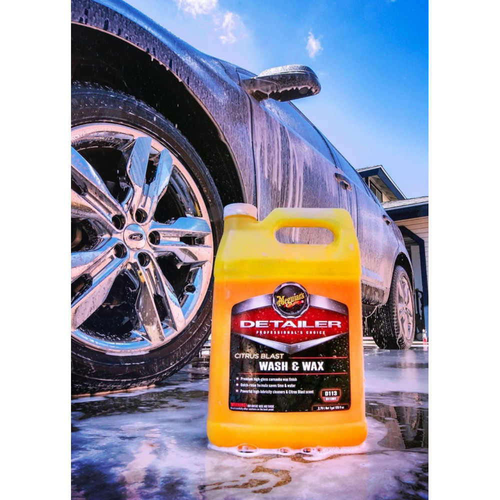 Концентрат шампунь з віском карнауби - Meguiar's Detailer Citrus Blast Wash & Wax 3,79 л. (D11301)