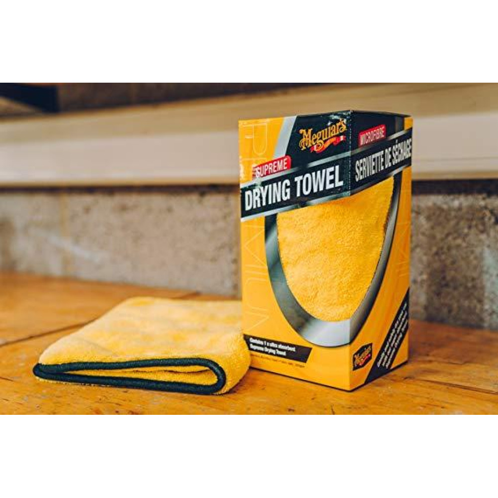 Рушник мікрофібровий для збору води - Meguiar's Supreme Drying Towel 55x76 см. жовтий (X1802EU)
