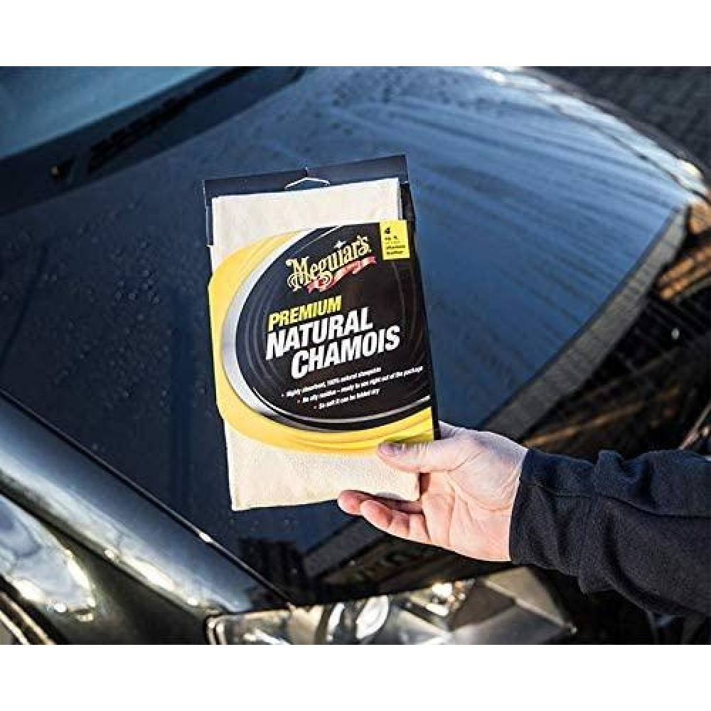 Рушник натуральний замшевий - Meguiar's Premium Natural Chamois 16x2x25 см. бежевий (X2100)