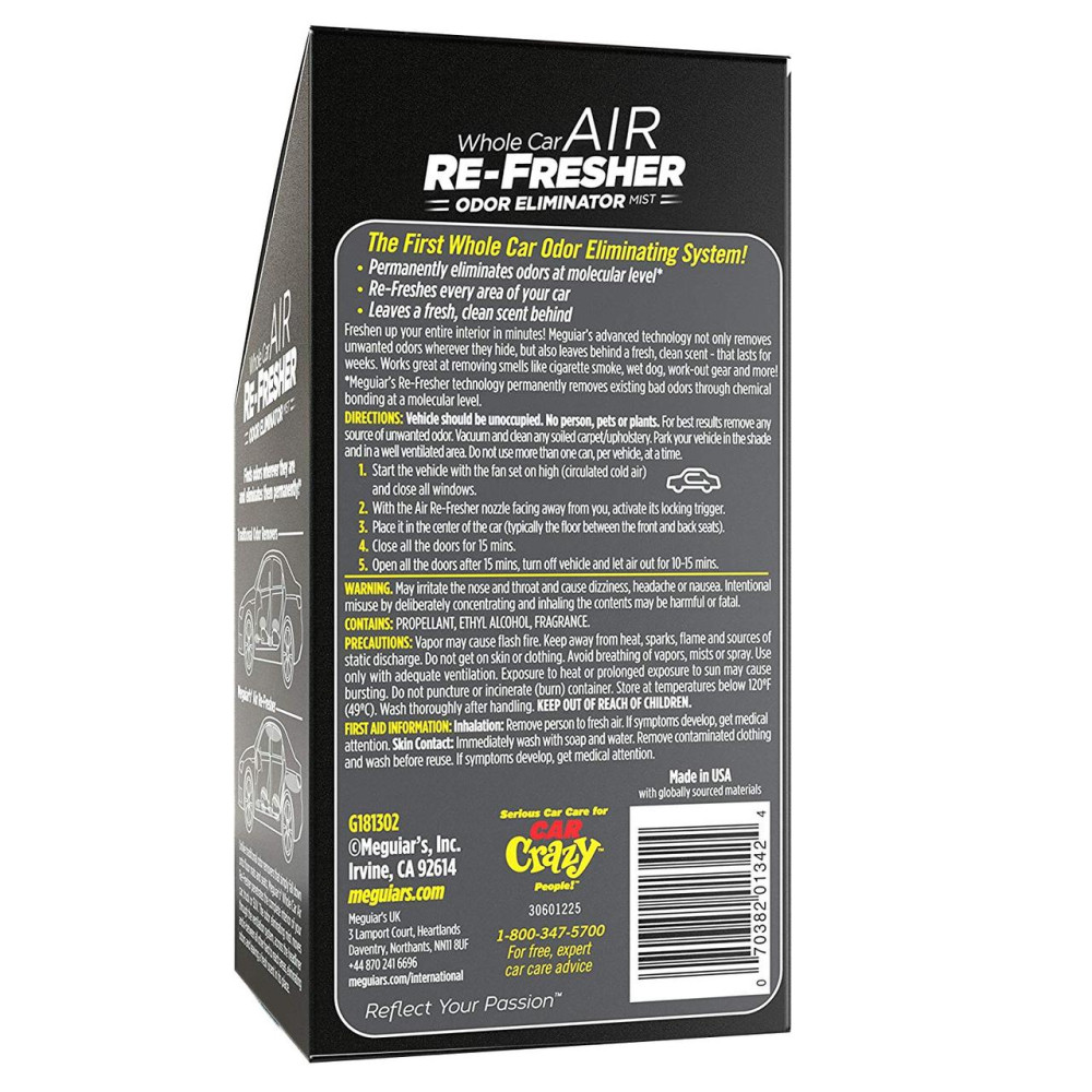 Освіжувач повітря "Чорний хром" аромат - Meguiar's Air Re-Fresher Black Chrome Scent 57 г. (G181302)