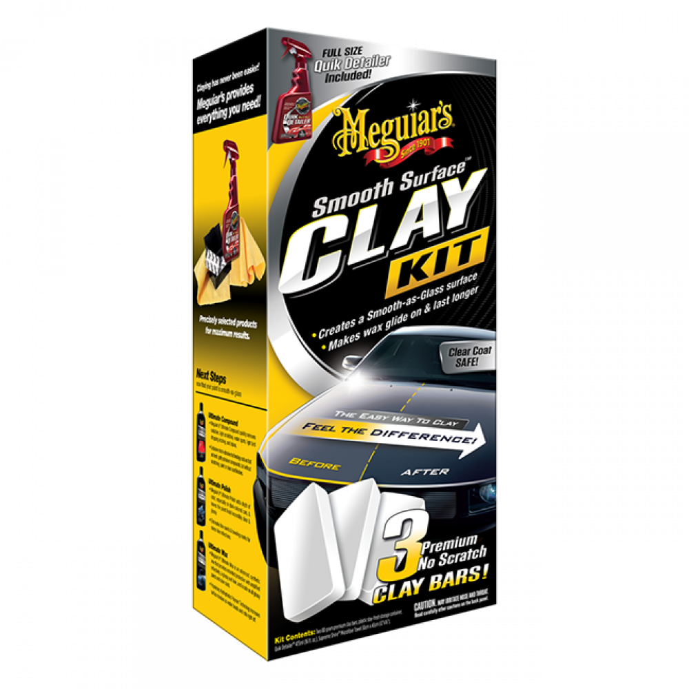 Максимальний набір для очищення кузова - Meguiar's Smooth Surface™ Clay Kit (G191700)