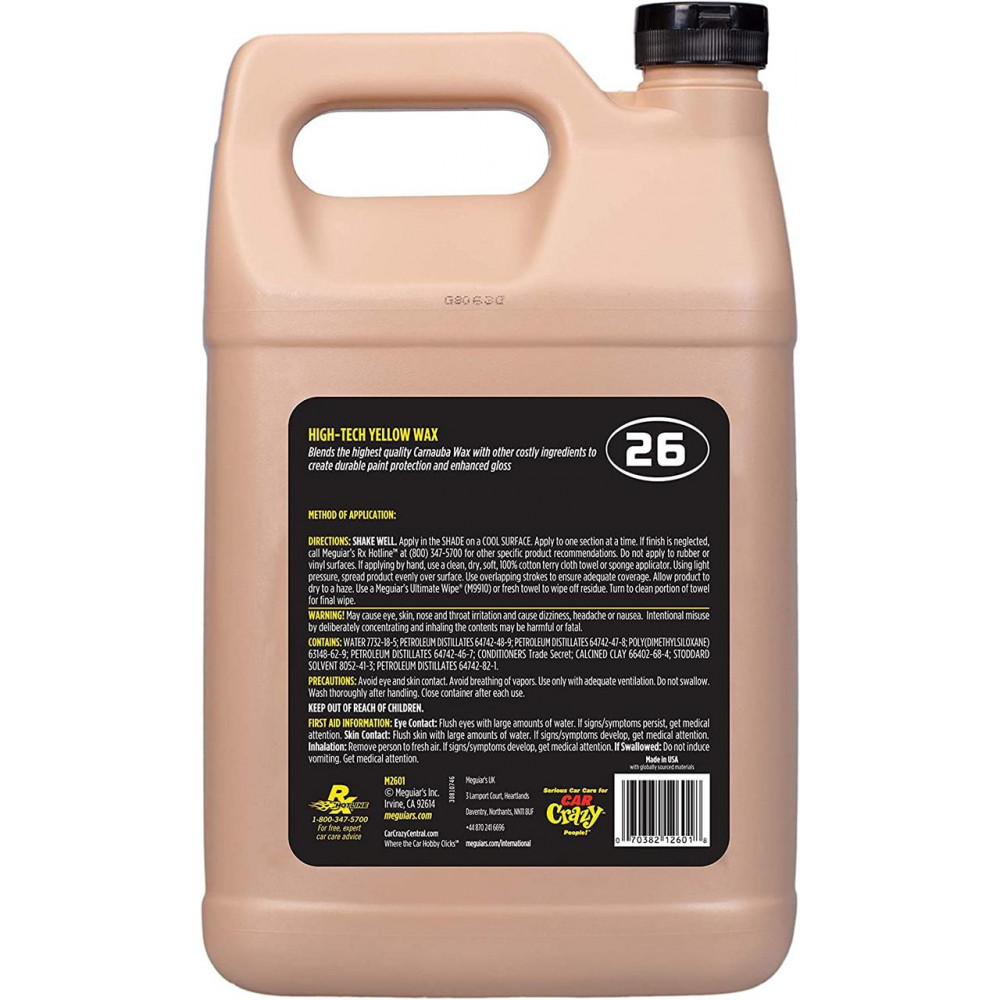 Натуральний жовтий віск - Meguiar's Professional Hi-Tech Yellow Wax 3,79 л. (M2601)