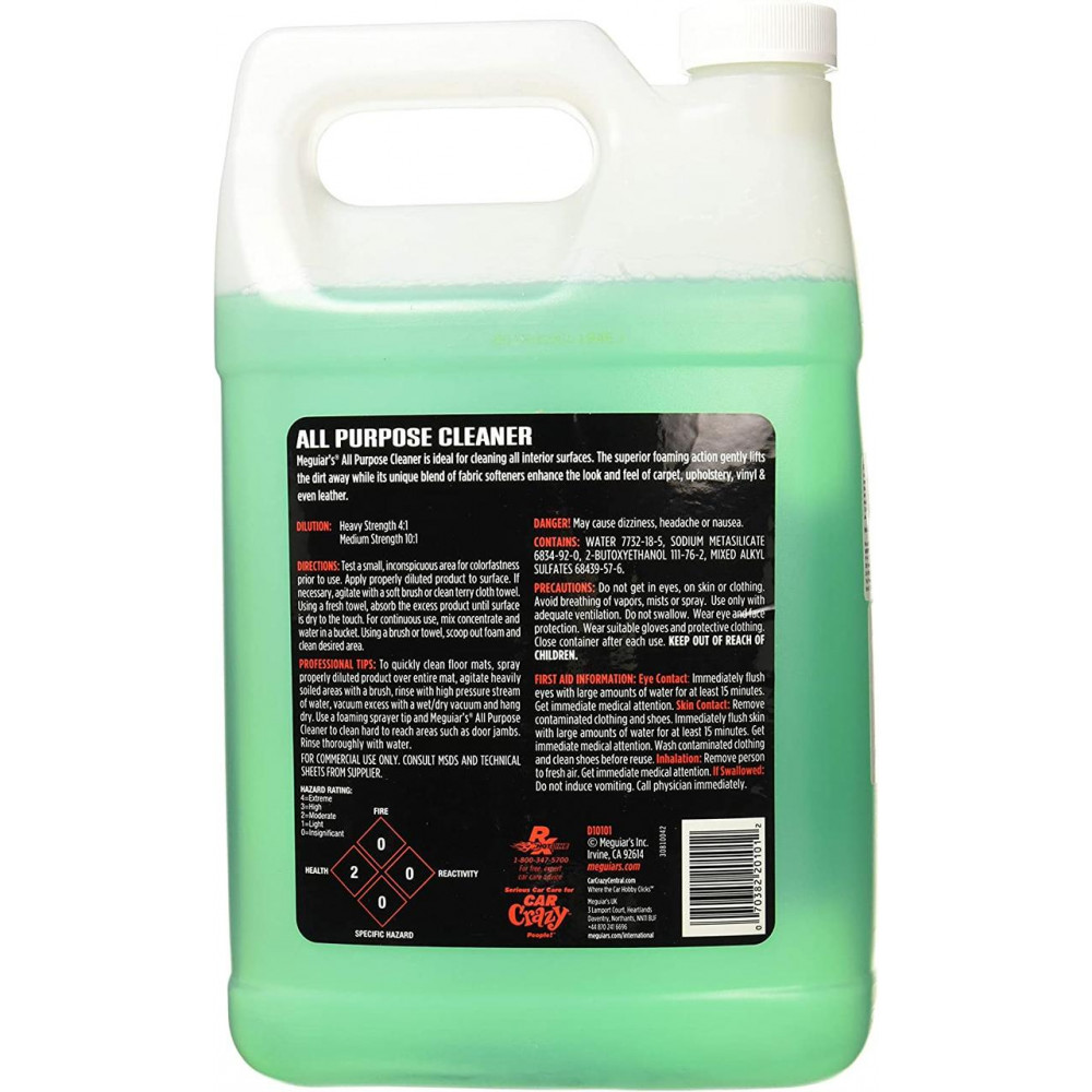 Концентрат універсальний очищувач для хімчистки - Meguiar's Detailer All Purpose Cleaner 3,79 л. (D10101)
