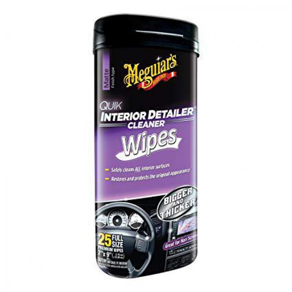Серветки для швидкого очищення салону - Meguiar's Quik Interior Detailer™ Cleaner 18х23 см. 25 шт. (G13600)