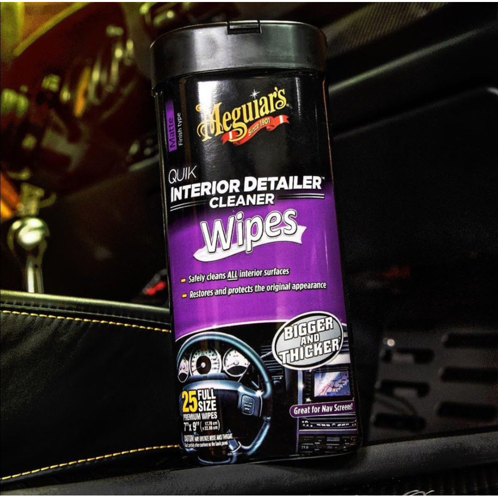 Серветки для швидкого очищення салону - Meguiar's Quik Interior Detailer™ Cleaner 18х23 см. 25 шт. (G13600)