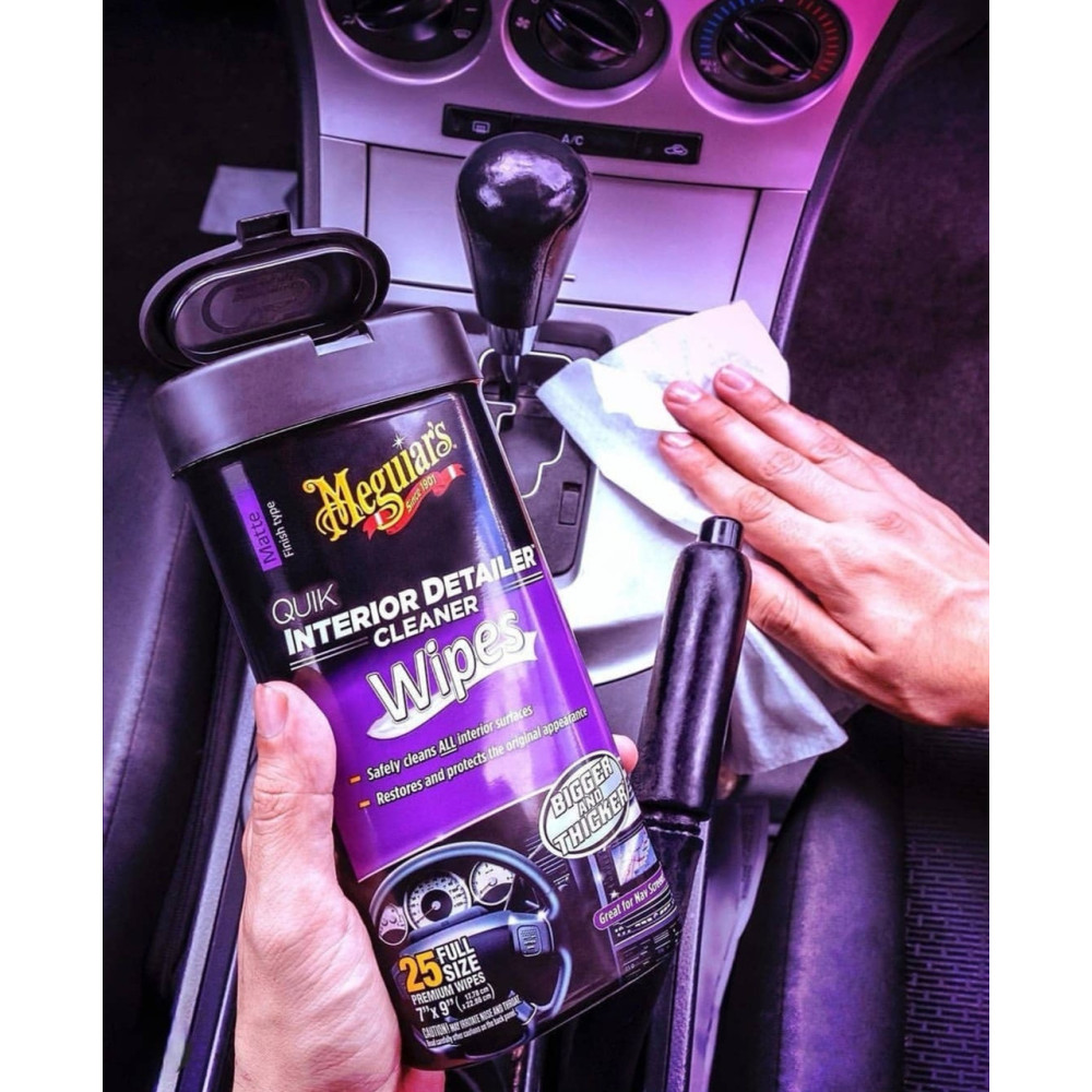 Серветки для швидкого очищення салону - Meguiar's Quik Interior Detailer™ Cleaner 18х23 см. 25 шт. (G13600)