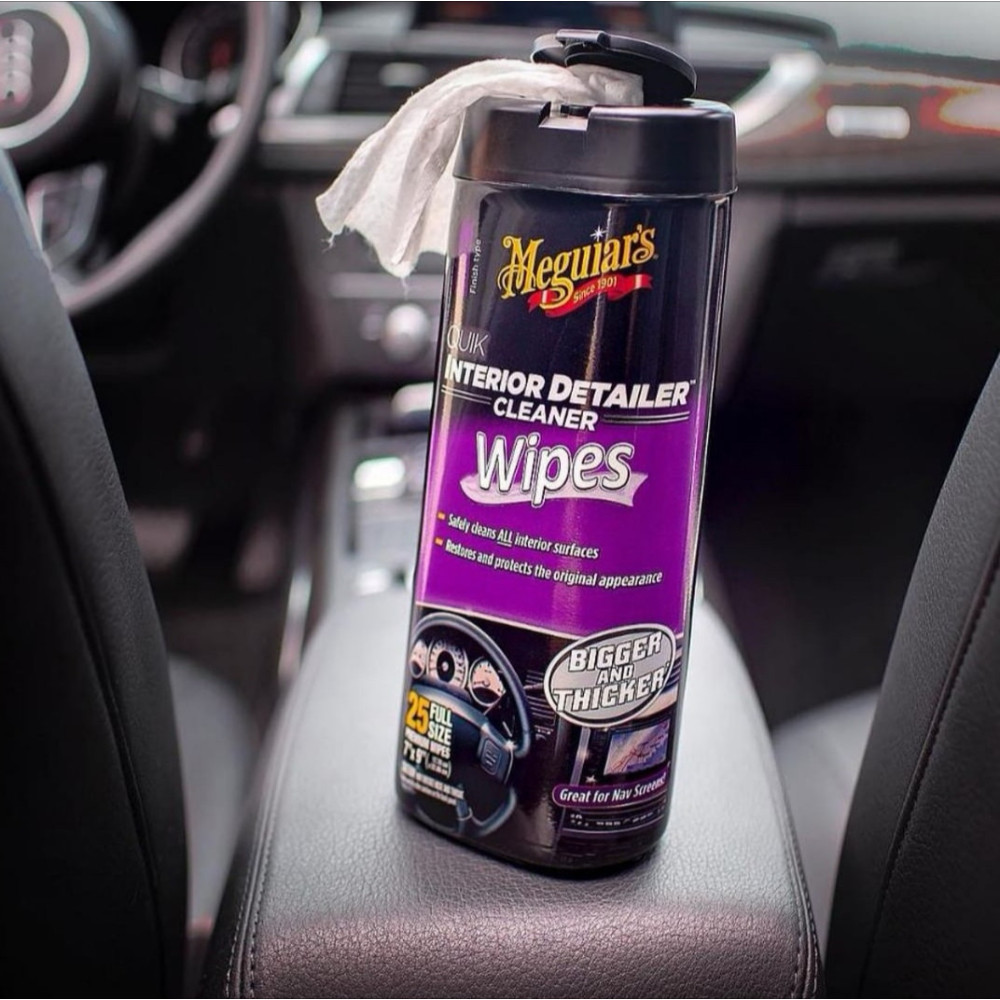 Серветки для швидкого очищення салону - Meguiar's Quik Interior Detailer™ Cleaner 18х23 см. 25 шт. (G13600)
