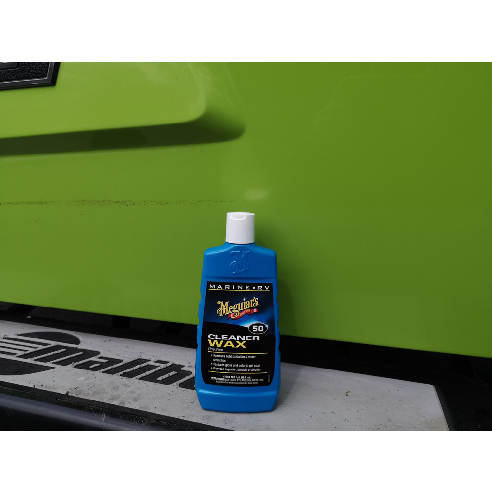 Однокроковий очисний віск для човнів — Meguiar`s Marine/RV One Step Cleaner Wax Liquid 473 мл. (M5016)