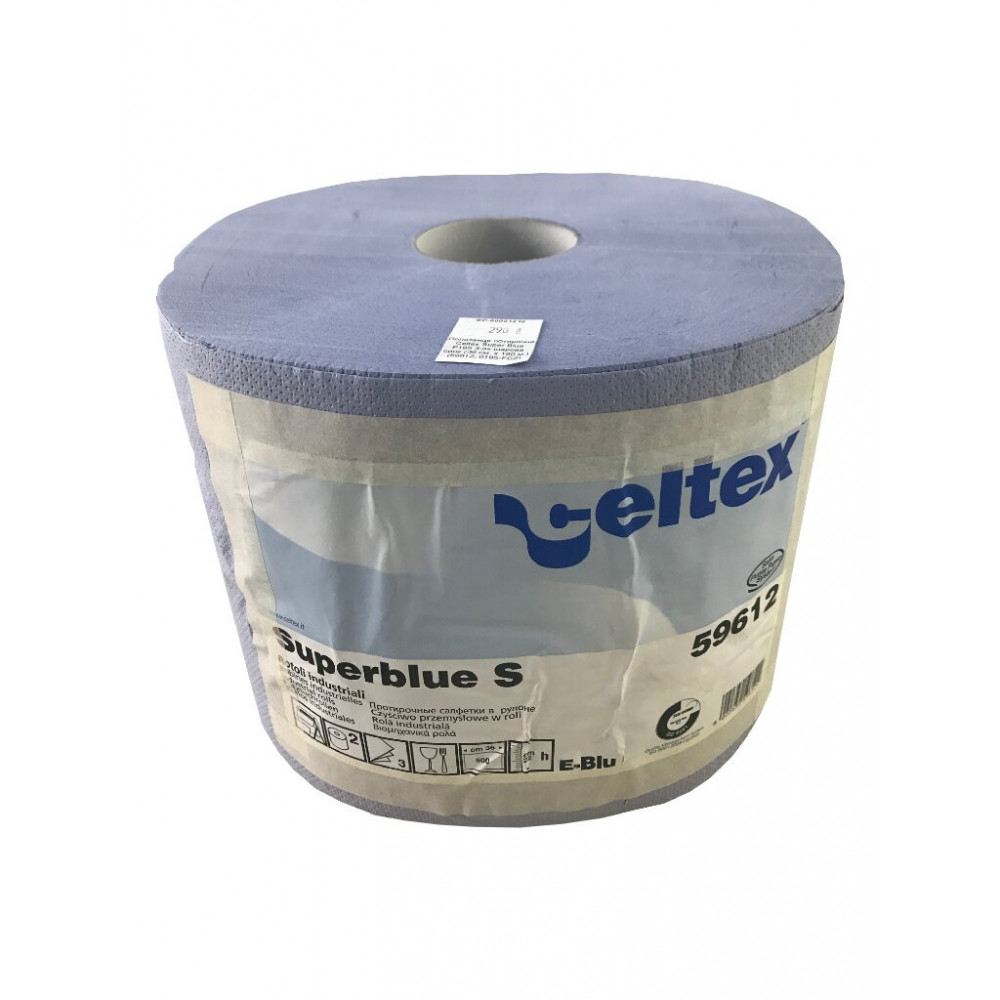 Рушник обтиральний — Celtex (HRV) Super Blue Р195 тришаровий синій 36 см. х 180 м. (59612)