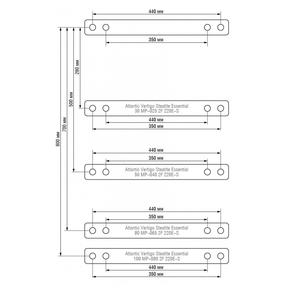 Водонагрівач Atlantic Vertigo Steatite Essential 100 MP 080 2F-220E-S (1500 W) бойлер 80 літрів