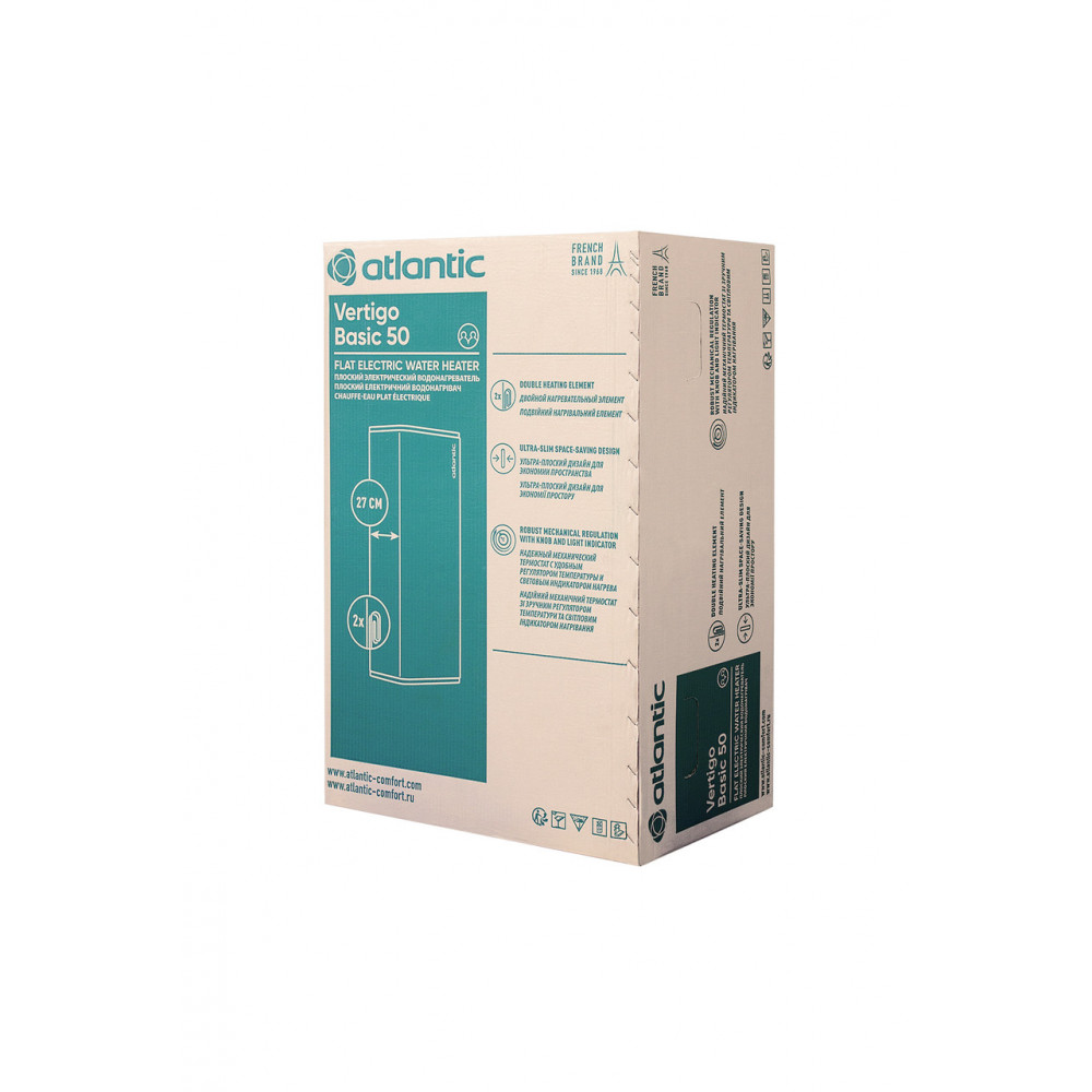 Бойлер Atlantic Vertigo Basic 50 ES-VM0402F220F-B (2000W) 40 літрів