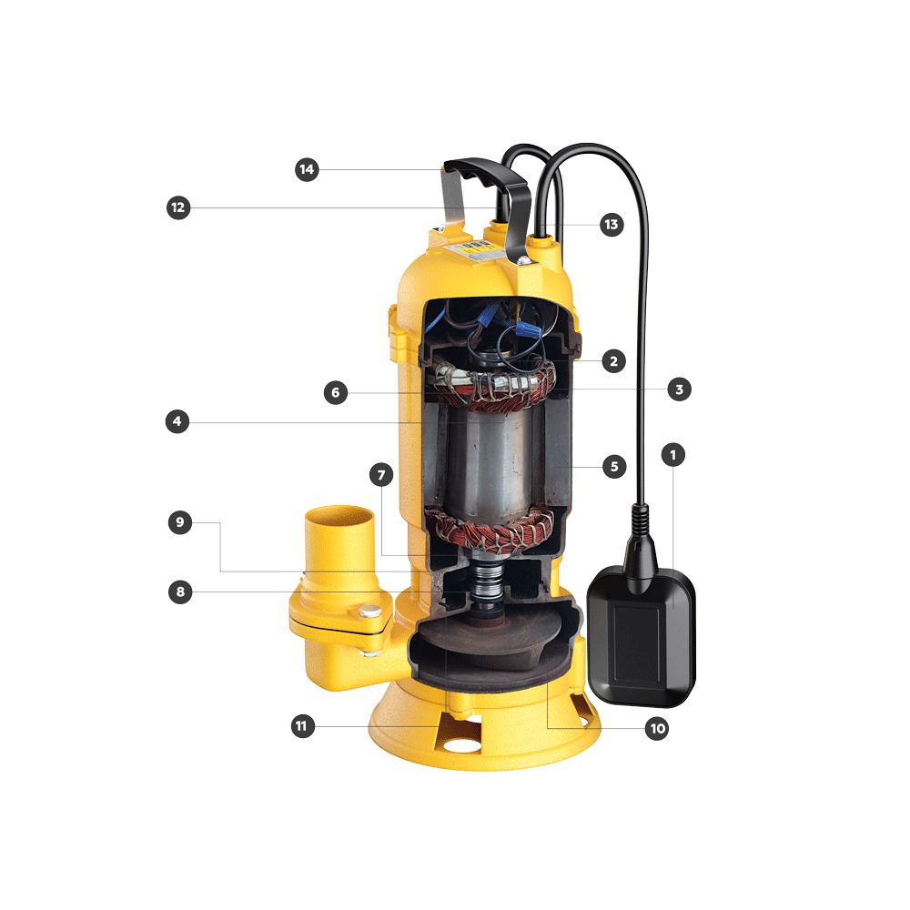 Насос фекальний 1,2 кВт Mytec WQD 1200