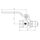Кран шаровий HLV Optima 1 1/2" (рукоятка-важіль, внутрішнє-зовнішнє різьблення)