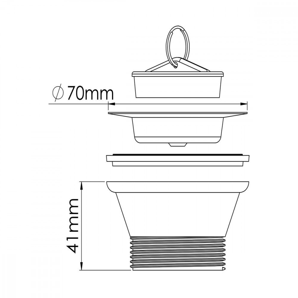 Випуск для сифону 70 мм 1 1/2' (NOVA 7002)